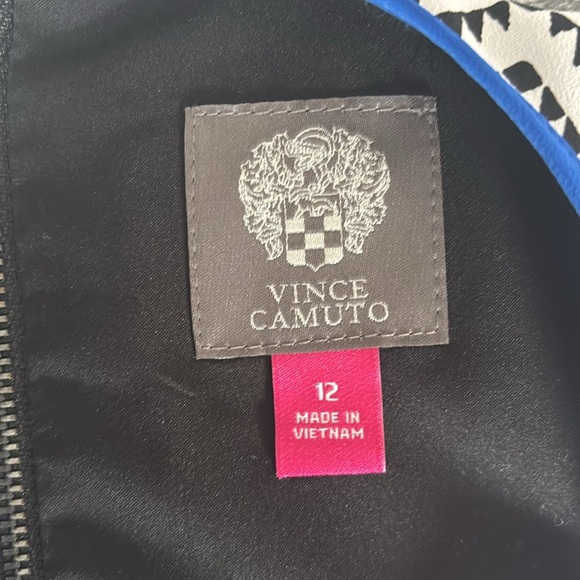 Vince Camuto Print Shift Dress in Blue/Black Size 12 EUC - Picture 5 of 8